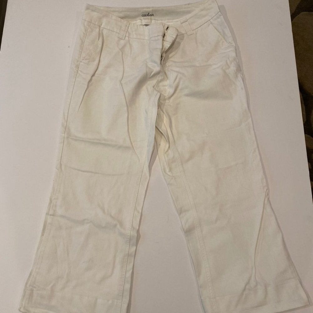 Nordstrom / Caslon white denim wide leg 16W